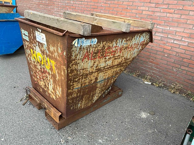 Staal afvalcontainer 1500x1050x1250 mm - afbeelding 2 van  2