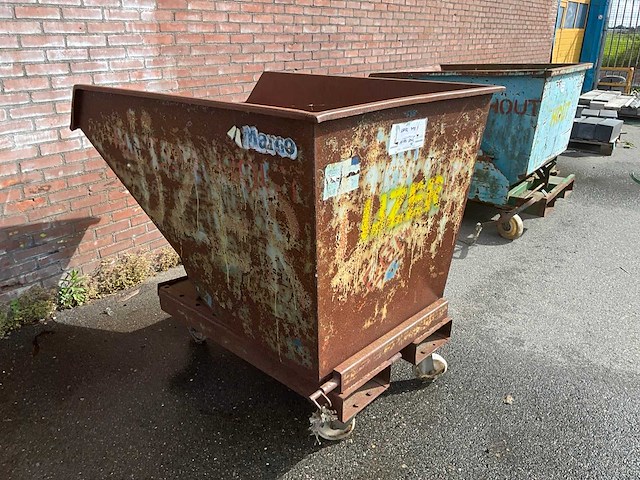 Staal afvalcontainer 1500x1050x1250 mm - afbeelding 1 van  5
