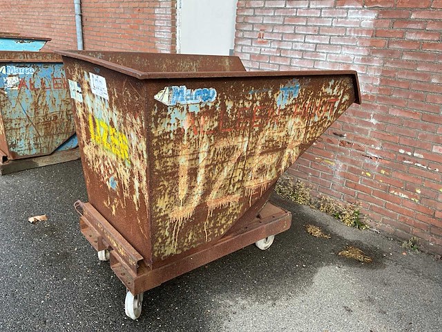 Staal afvalcontainer 1500x1050x1250 mm - afbeelding 3 van  5