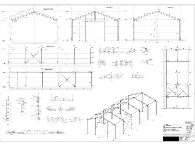 Staalconstructie 10 x 25 meter (250m2) - afbeelding 8 van  13