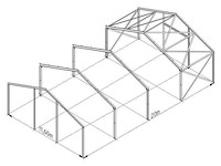 Staalconstructie 11,6x20 meter (ca. 232 m2) - afbeelding 1 van  3