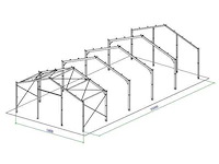 Staalconstructie 11,6x25 meter (ca. 290 m2) - afbeelding 2 van  5