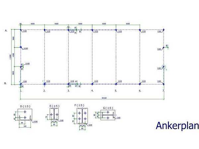 Staalconstructie 11,6x30 meter (ca. 348 m2) - afbeelding 8 van  8