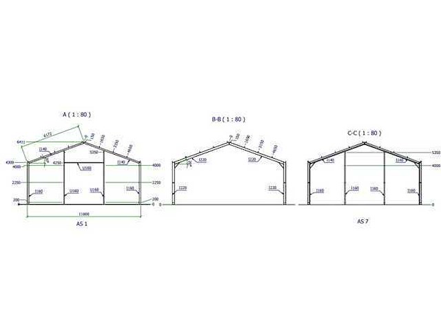 Staalconstructie 11,6x30 meter (ca. 348 m2) - afbeelding 3 van  7