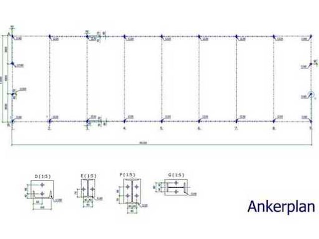 Staalconstructie 11,6x40 meter (ca. 464 m2) - afbeelding 7 van  8