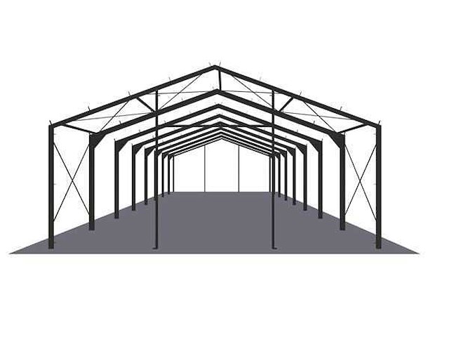 Staalconstructie 11,6x40 meter (ca. 464 m2) - afbeelding 6 van  10