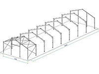 Staalconstructie 11,6x40 meter (ca. 464 m2) - afbeelding 10 van  10