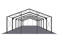 Staalconstructie 11,6x40 meter (ca. 464 m2) - afbeelding 6 van  8
