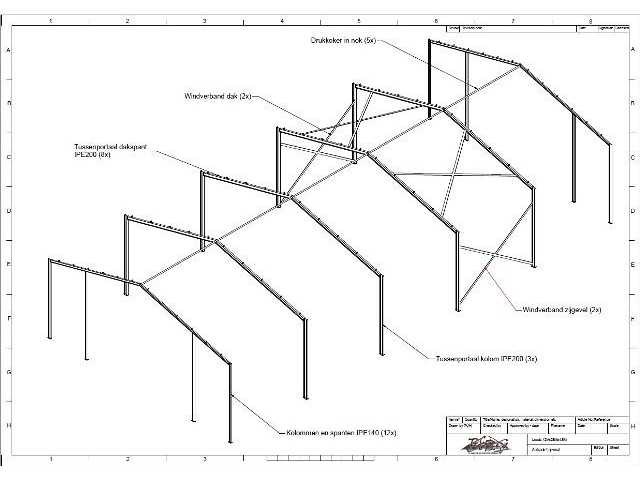 Staalconstructie 12 x 25 meter (300m2) - afbeelding 5 van  11