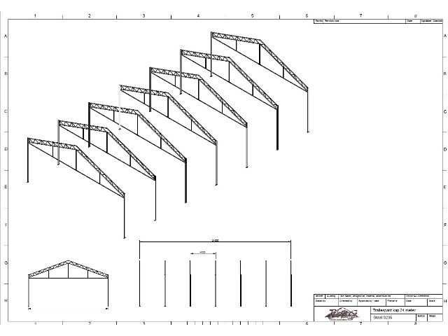Staalconstructie 12.80 x 24.00 meter (307m2) - afbeelding 5 van  11