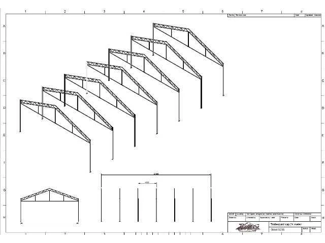 Staalconstructie 12.80 x 24.00 meter (307m2) - afbeelding 9 van  11