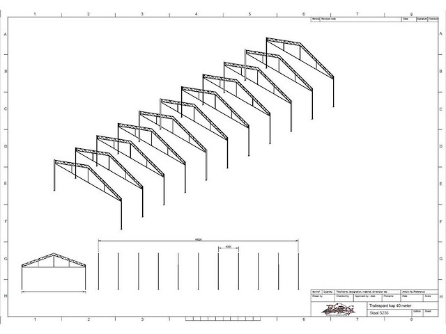 Staalconstructie 12.80 x 40.00 meter (512m2) - afbeelding 5 van  7