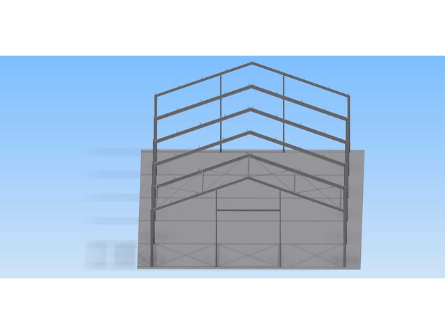 Staalconstructie 14x25 meter (ca. 350 m2) - afbeelding 6 van  9