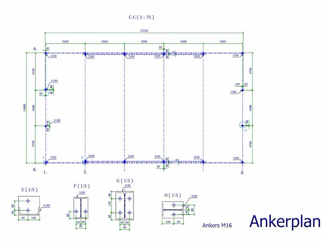 Staalconstructie 14x25 meter (ca. 350 m2) - afbeelding 8 van  9