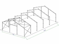Staalconstructie 14x25 meter (ca. 350 m2) - afbeelding 2 van  9