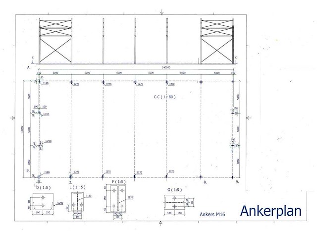 Staalconstructie 15 x 30 meter (ca. 450m2) - afbeelding 7 van  8