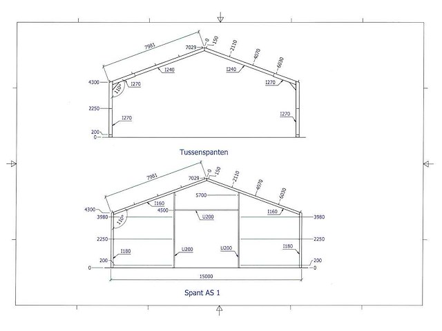 Staalconstructie 15 x 30 meter (ca. 450m2) - afbeelding 8 van  8