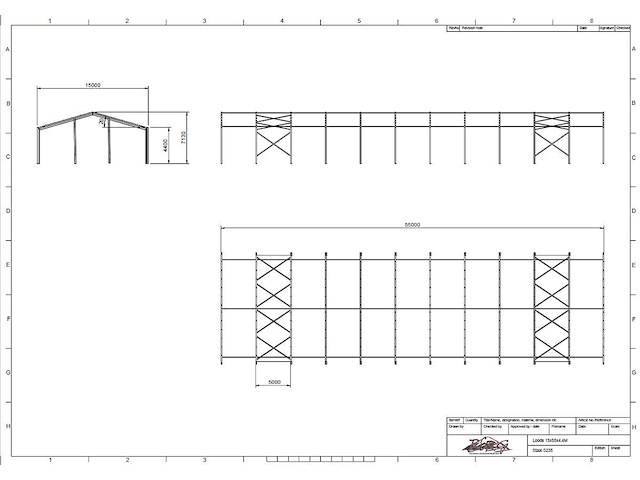 Staalconstructie 15 x 55 meter (825m2) - afbeelding 10 van  18