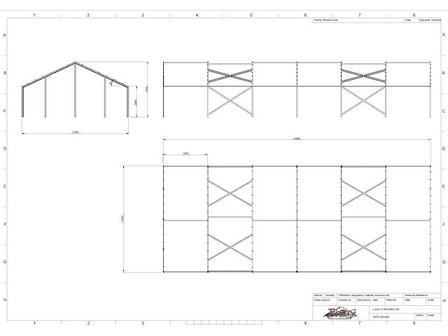 Staalconstructie 15.20 x 30.00 meter (456m2) - afbeelding 5 van  13