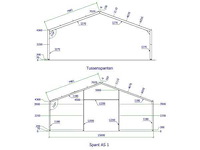 Staalconstructie 15x40 meter (ca. 600 m2) - afbeelding 1 van  6