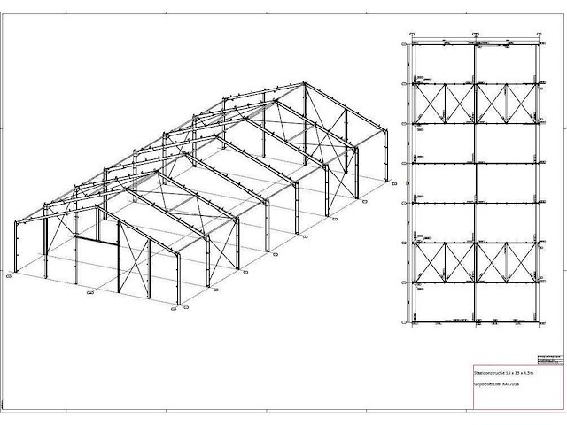 Staalconstructie 16 x 35 meter (560m2) - afbeelding 13 van  19