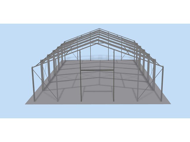 Staalconstructie 18x30x5,00 meter (ca. 540 m2) - afbeelding 3 van  6
