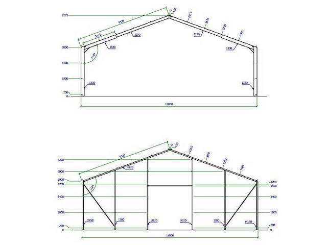 Staalconstructie 18x30x5,00 meter (ca. 540 m2) - afbeelding 6 van  6