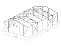 Staalconstructie 18x30x5,80 meter (ca. 540 m2) - afbeelding 3 van  6