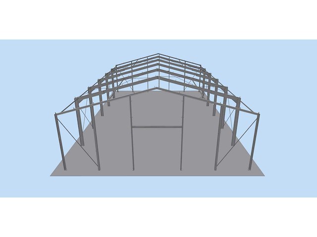 Staalconstructie 18x30x5,80 meter (ca. 540 m2) - afbeelding 2 van  3