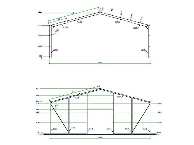 Staalconstructie 18x30x5,80 meter (ca. 540 m2) - afbeelding 3 van  3