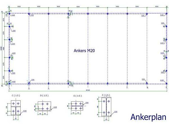 Staalconstructie 18x40x5,00 meter (ca. 720 m2) - afbeelding 9 van  9