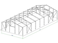 Staalconstructie 18x40x5,80 meter (ca. 720 m2) - afbeelding 4 van  6