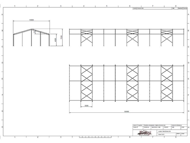 Staalconstructie 19 x 50 meter (950m2) - afbeelding 7 van  23