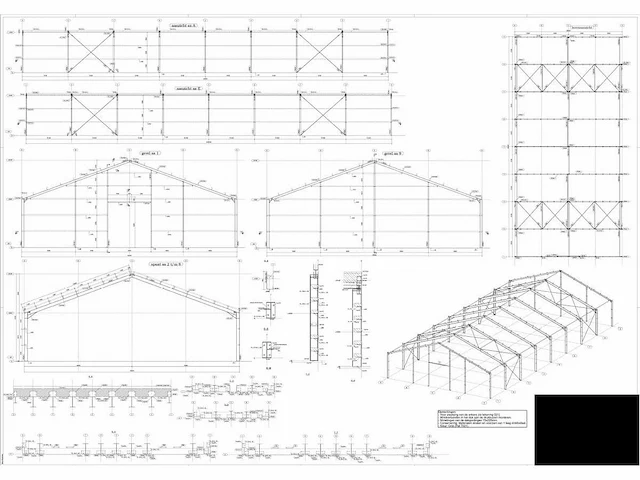 Staalconstructie 20 x 41 meter (820m2) - afbeelding 1 van  21