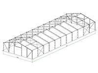Staalconstructie 20x55 meter (ca. 1.100 m2) (zware uitvoering) - afbeelding 9 van  10
