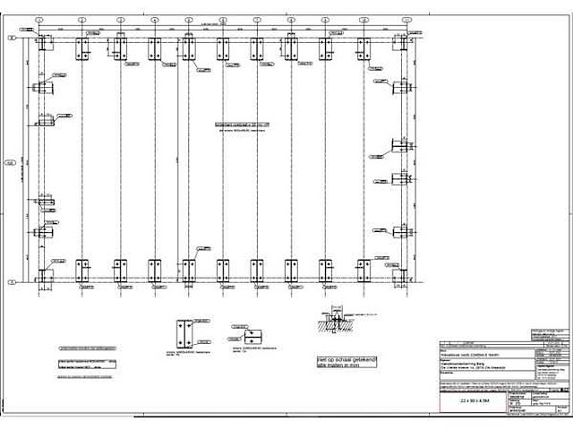 Staalconstructie 22 x 50 meter (1100m2) - afbeelding 21 van  25