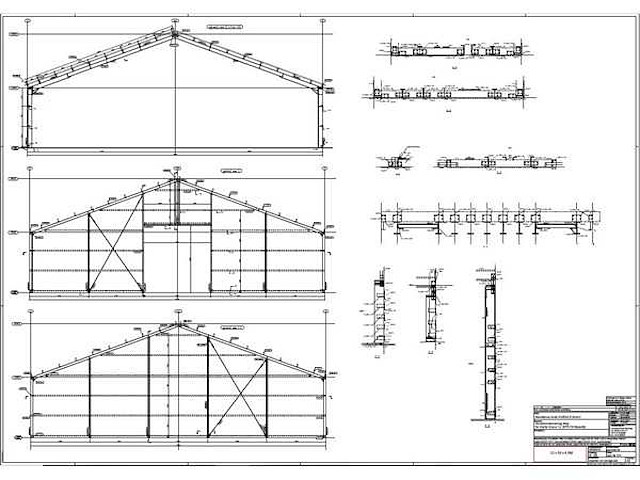 Staalconstructie 22 x 50 meter (1100m2) - afbeelding 1 van  3