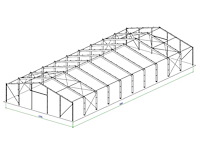 Staalconstructie 22x50 meter (ca. 1.100 m2) - afbeelding 2 van  9