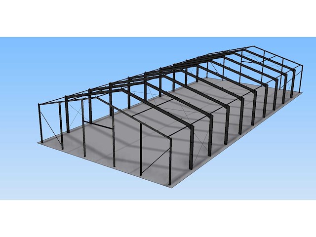 Staalconstructie 22x50 meter (ca. 1.100 m2) - afbeelding 4 van  9