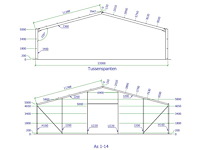 Staalconstructie 22x50 meter (ca. 1.100 m2) - afbeelding 8 van  9
