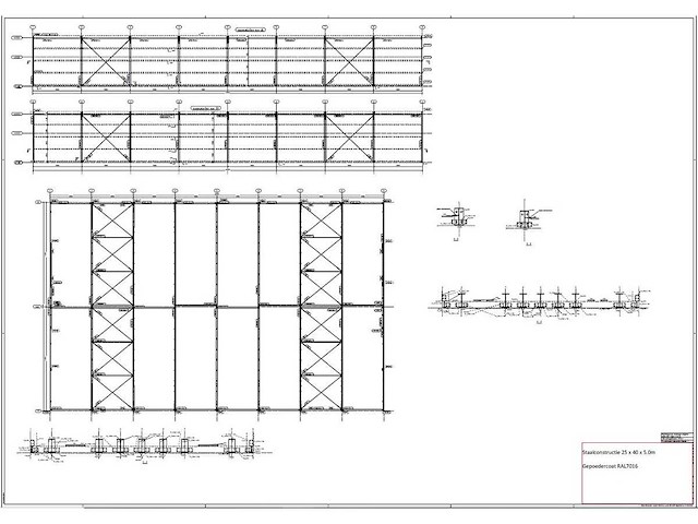 Staalconstructie 25 x 40 meter (1000m2) - afbeelding 15 van  28