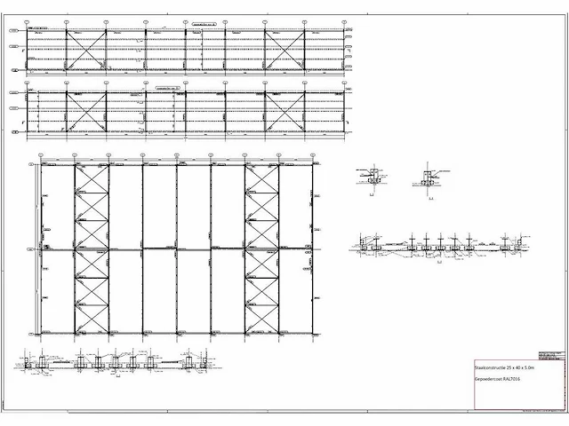Staalconstructie 25 x 40 meter (1000m2) - afbeelding 13 van  28