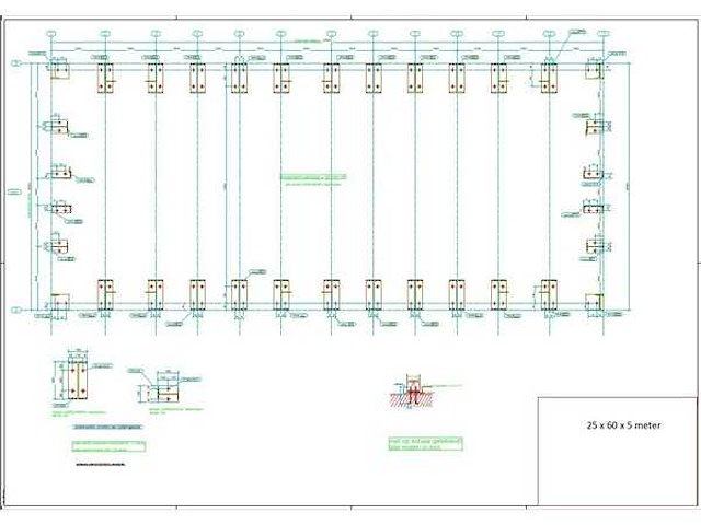 Staalconstructie 25 x 60 meter (1500m2) - afbeelding 27 van  34