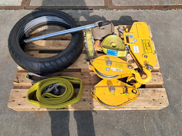 Staaldraadtakel, deltafor, dph-16, incl. 2x katrolblok en divers hijsmateriaal - afbeelding 1 van  18