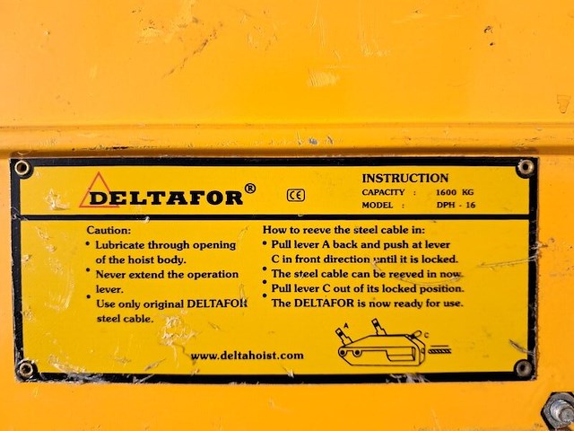 Staaldraadtakel, deltafor, dph-16, incl. 2x katrolblok en divers hijsmateriaal - afbeelding 16 van  18