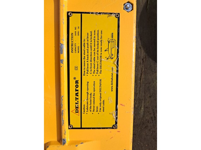 Staaldraadtakel, deltafor, dph-16, incl. katrolblok en divers hijsmateriaal - afbeelding 14 van  15