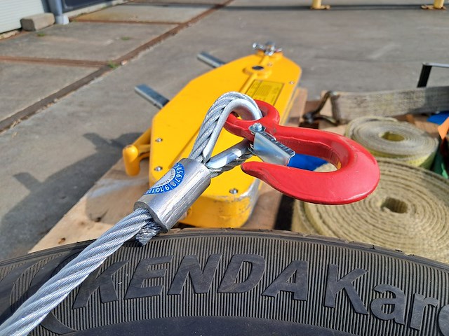 Staaldraadtakel, deltafor, dph-16, incl. katrolblok en divers hijsmateriaal - afbeelding 6 van  15