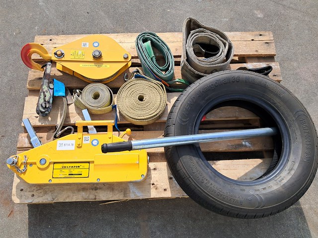Staaldraadtakel, deltafor, dph-16, incl. katrolblok en divers hijsmateriaal - afbeelding 9 van  15