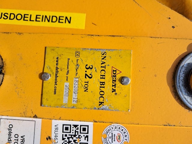 Staaldraadtakel, deltafor, dph-16, incl. katrolblok en divers hijsmateriaal - afbeelding 2 van  16