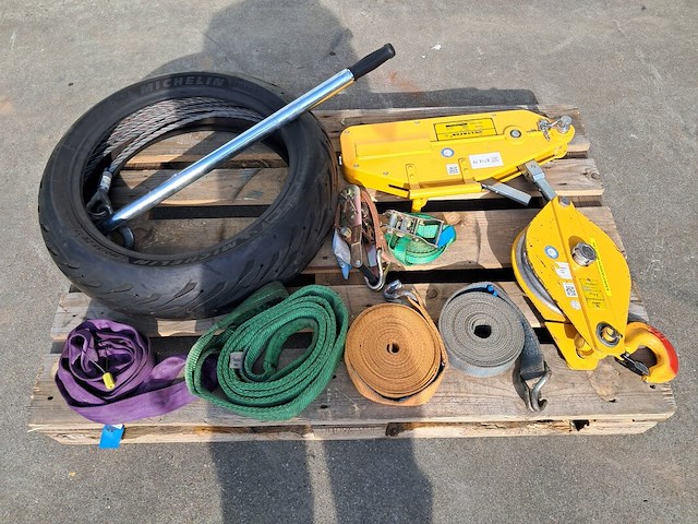 Staaldraadtakel, deltafor, dph-16, incl. katrolblok en divers hijsmateriaal - afbeelding 1 van  16